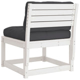 Garden Sofa with Cushions White Solid Wood Pine 844690