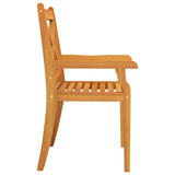 Dining Chair Set of 3 Natural Acacia Solid Acacia wood Standard 310306