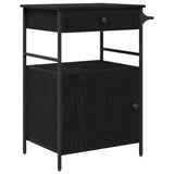Kitchen Trolley Black Oak 56 x 43 x 89.5 cm Engineered Wood 871668