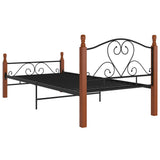 Bed Frame without Mattress Black Metal 90x200 cm 324932
