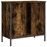 Bathroom Sink Cabinet Smoked Oak 60x30x60 cm Engineered Wood 842448