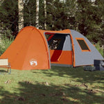 ZNTS Family Tent Dome 6-Person Grey and Orange Waterproof 94355