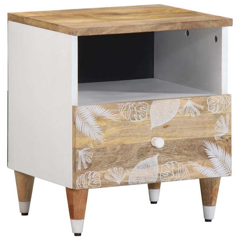 ZNTS Bedside Cabinet 40x33x46 cm Solid Wood Mango 4018670