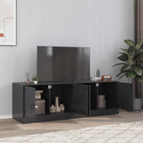 TV Cabinets 2pcs Black 67x39x44 cm Steel 841632