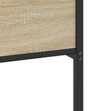 Metal Bed Frame without Mattress Sonoma Oak 200x200 cm 3325128