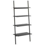 4-Tier Leaning Shelf Black 64x34x150.5 cm 336375