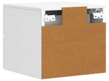 Wall-Mounted Bedside Cabinet High Gloss White 33 x 34.5 x 40 cm 898133