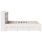 Bookcase Bed without Mattress White 160x200 cm Solid Wood Pine 3308955