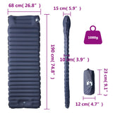 Self Inflating Camping Mattress with Pillow 1-Person Grey 4007118