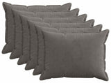 Cushion Cover 6 pcs HOUTEN Dark Grey 55 x 55 cm Corduroy 920418