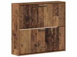 Wall-Mounted Shoe Cabinet HAARLEM 71 x 17 x 86 cm Old Wood 896863