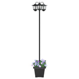 3-Head Lamp Post with Planter Black 32 x 32 x 188 cm 42042694