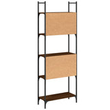 Bookshelf 5-Tier Brown Oak 60.5x24x166.5 cm Engineered Wood 838867
