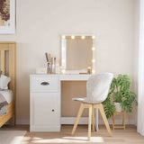 Dressing Table with LED Lights White 90x42x132.5 cm 834970