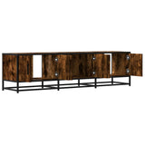 TV Cabinet Smoked Oak 150x35x41 cm Engineered Wood and Metal 848861