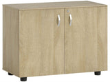 Vinsetto Two-Tier Locking Office Storage Cabinet - Oak T3398P549168
