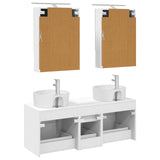 Bathroom Furniture Set 5 pcs White Engineered Wood and Glass 3406919