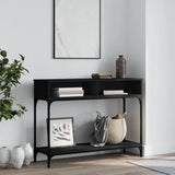 Console Table Black 100x30,5x75 cm Engineered Wood 833388