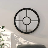 Mirror Black 40x4 cm Iron Round for Indoor Use 3093528