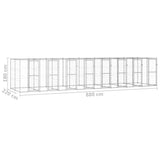 Outdoor Dog Kennel Galvanised Steel 19,36 m 3082288