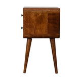 Mini Chestnut Curved Bedside IN1745