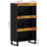 Side Cabinet 60x33x107 cm Solid Wood Mango 352892