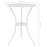 Bistro Set White Cast aluminium Small Durable Bistro Set 317752