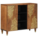 Sideboard with Shelf Brown 90 x 33 x 75 cm Solid Mango Wood 4018764