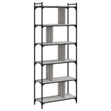 Bookcase 6-Tier Grey Sonoma 76x32x192 cm Engineered Wood 833948