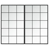Wall Mirrors 2 pcs Black 100x60 cm Metal 3189035