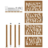 Garden Gate 100x200 cm Weathering Steel Trace Design 4100988