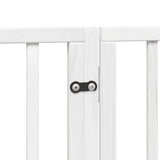 Dog Gate with Door Foldable 12 Panels White 960 cm Poplar Wood 3155568