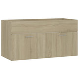 Sink Cabinet with Built-in Basin Sonoma Oak Engineered Wood 3070841