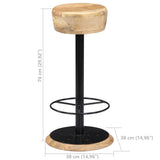Bar Chairs 2 pcs Solid Mango Wood 247832