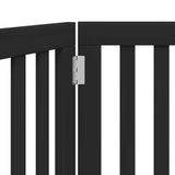 Dog Gate Foldable 2 Panels Black 160 cm Poplar Wood 352256