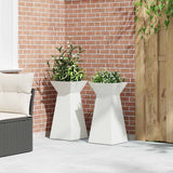 Pillar Planter 2 pcs White 35 x 35 x 73 cm 873841