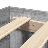 ZNTS Bed Frame without Mattress Grey Sonoma 75x190 cm Small Single Engineered Wood 3295714