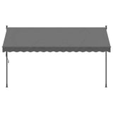Retractable Awning Anthracite 350x150 cm Fabric and Steel 368741