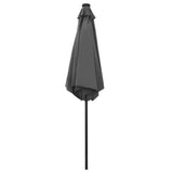 Garden Parasol with LED Lights and Aluminium Pole 270 cm Anthracite 47354