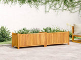 Garden Planter with Liner 153x38.5x50 cm Solid Wood Acacia 366442