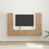 TV Cabinet Set 6 pcs Artisan Oak Engineered Wood 3409113