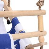 Baby Swing with Safety Belt Cotton Wood Blue 91801