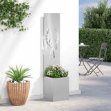 Garden Privacy Screen Sliver 32 x 32 x 150 cm Stainless steel 876417
