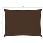 ZNTS Sunshade Sail Oxford Fabric Rectangular 6x7 m Brown 135827