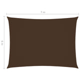 ZNTS Sunshade Sail Oxford Fabric Rectangular 6x7 m Brown 135827