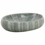 Countertop Basin Green Oval 59x40x15 cm Ceramic 155083