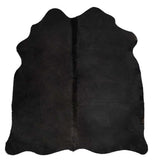 Real Cowhide Rug Black 180x220 cm 376701
