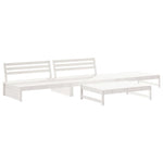 4 Piece Garden Lounge Set White Solid Wood Pine 3186628
