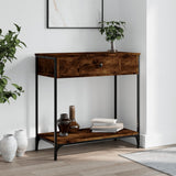 Console Table Smoked Oak 75x34.5x75 cm Engineered Wood 834167