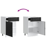 Kitchen Base Cabinet Lucca Black Engineered Wood 853718
